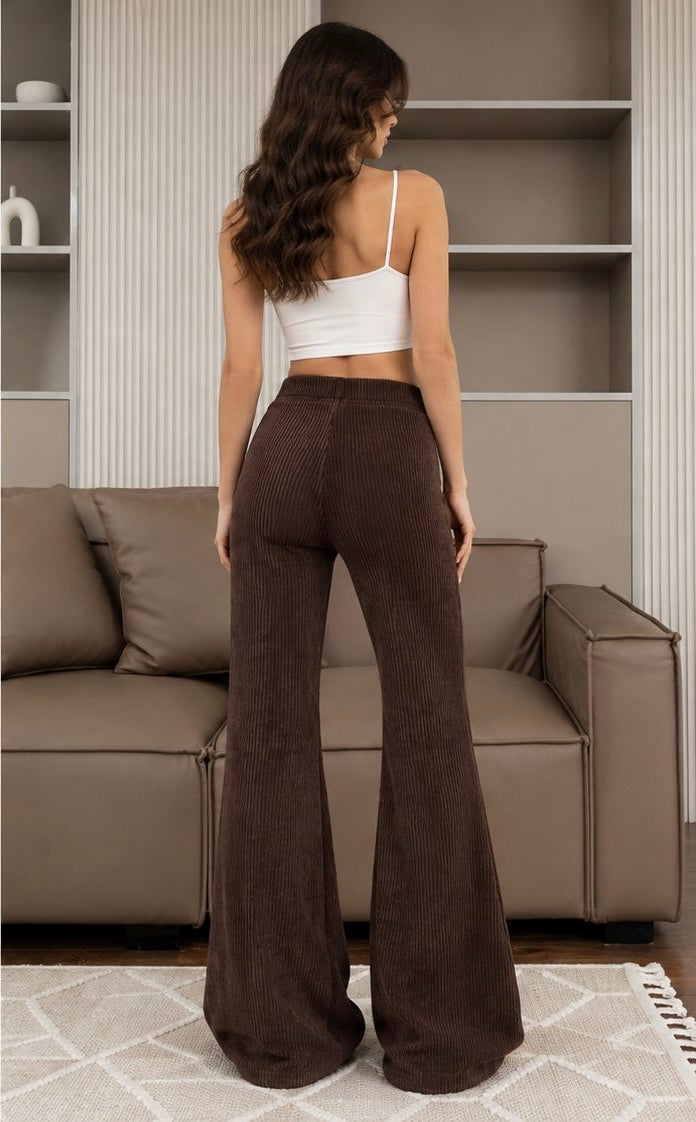 Ribbed Flare Pants