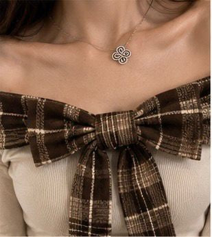 Plaid Bow Top