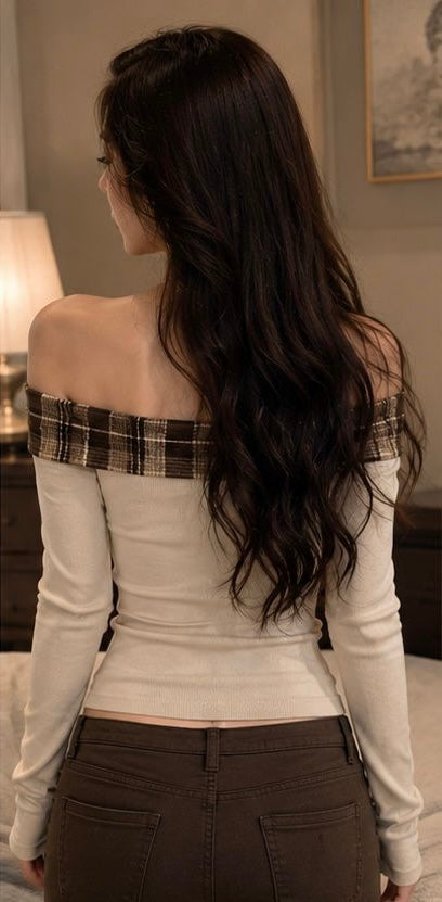 Plaid Bow Top