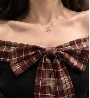 Plaid Bow Top