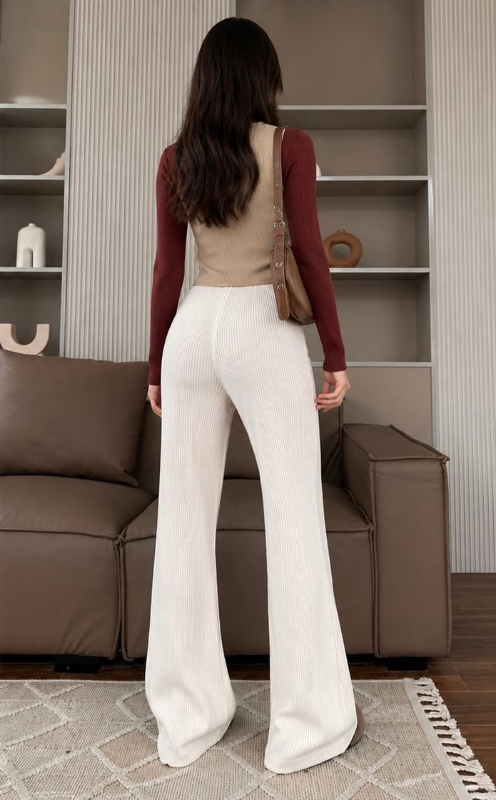 Ribbed Flare Pants
