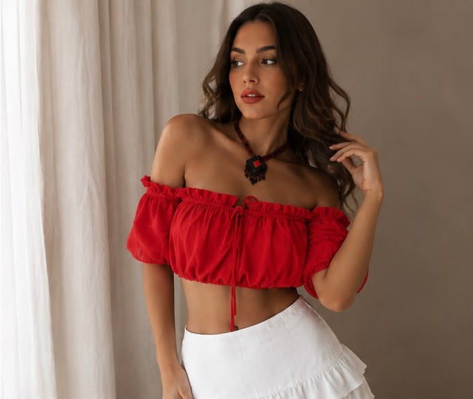 Noir Belle Off-Shoulder Top