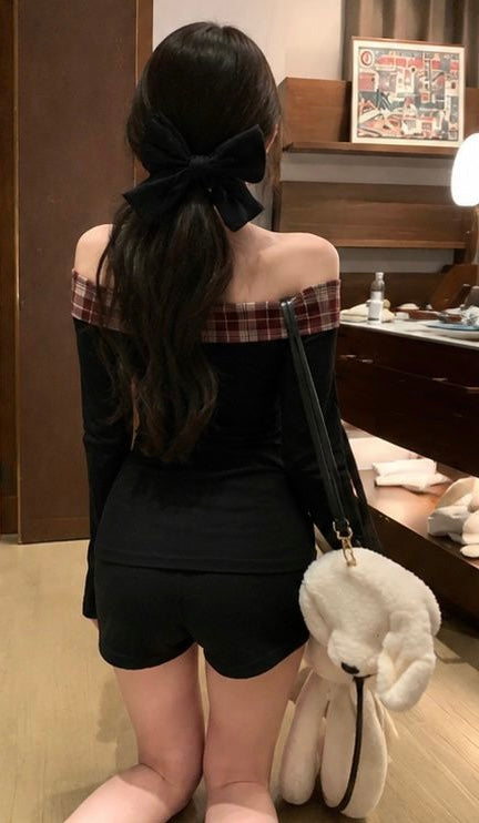 Plaid Bow Top