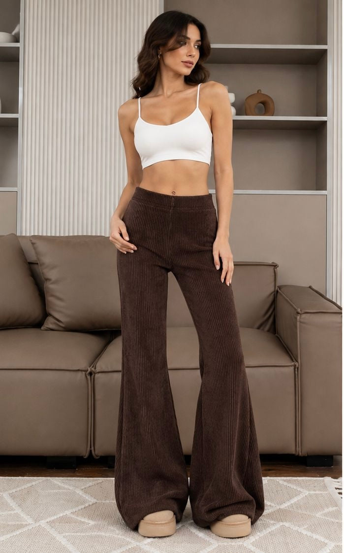 Ribbed Flare Pants