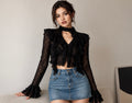 Noir Ruffle Blouse