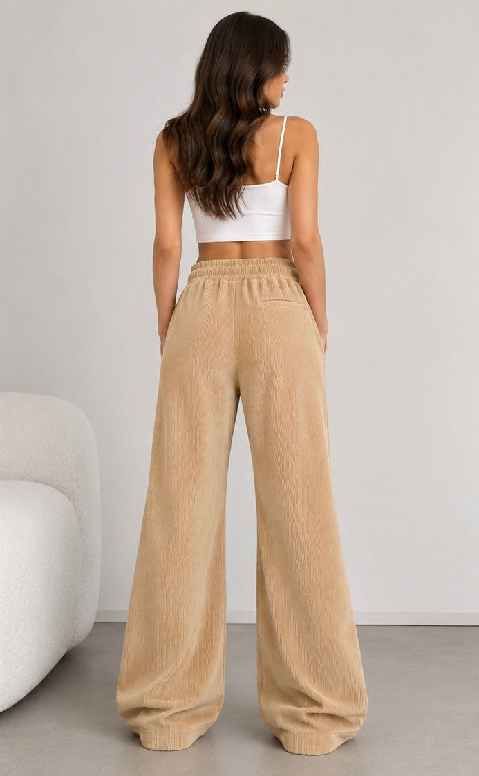 Cloud Corduroy Wide-Leg Pants