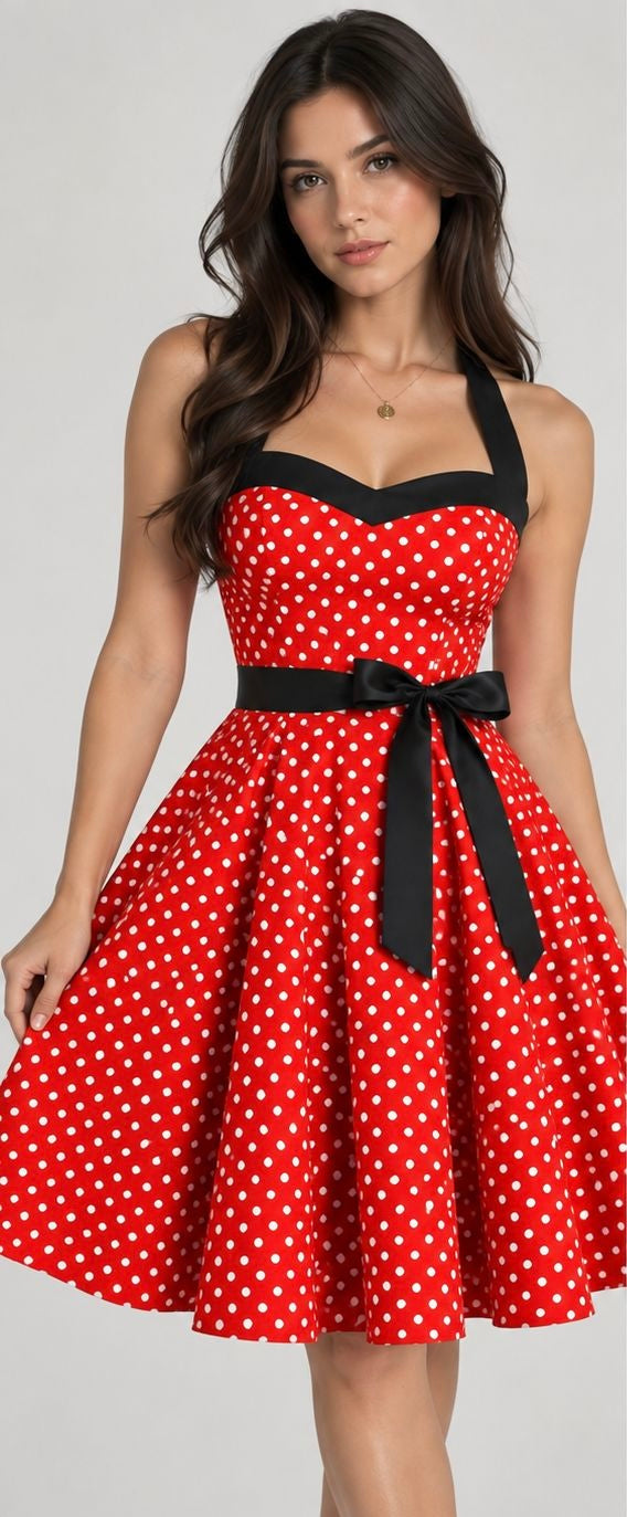 Polka Dot Swing Dress