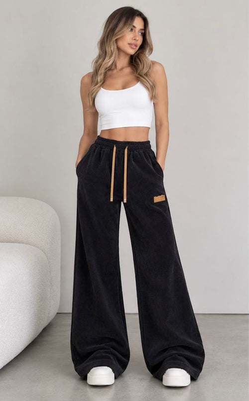 Cloud Corduroy Wide-Leg Pants