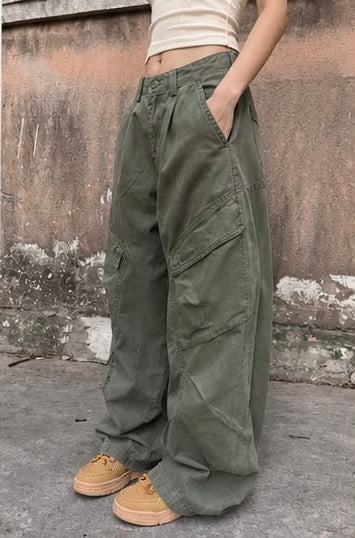 Cargo Wide-Leg Pants
